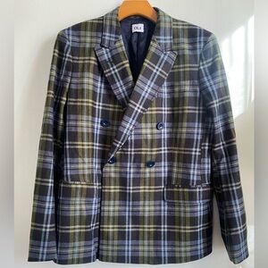 Elegant Bice ,Dark Plaid Women's Blazer